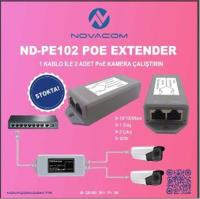 NOVACOM DIŞ ORTAM 100Mbps PoE Extender 1 Giriş  4 çıkış poe swiç NTC-EBT14GW-A